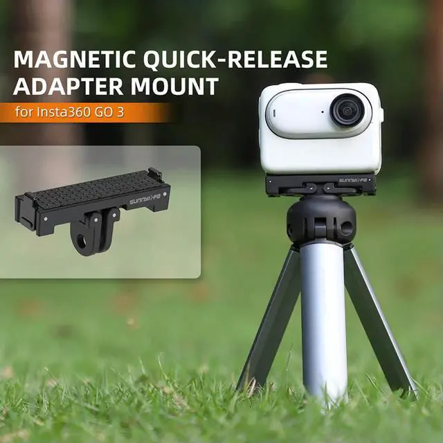 Alt view image 2 of 3 - Magnetic Quick Release Mount Action Camera Selfie Stick Tripod Adapter Expansion Adapter for GO 3S/GO 3 Action Camera