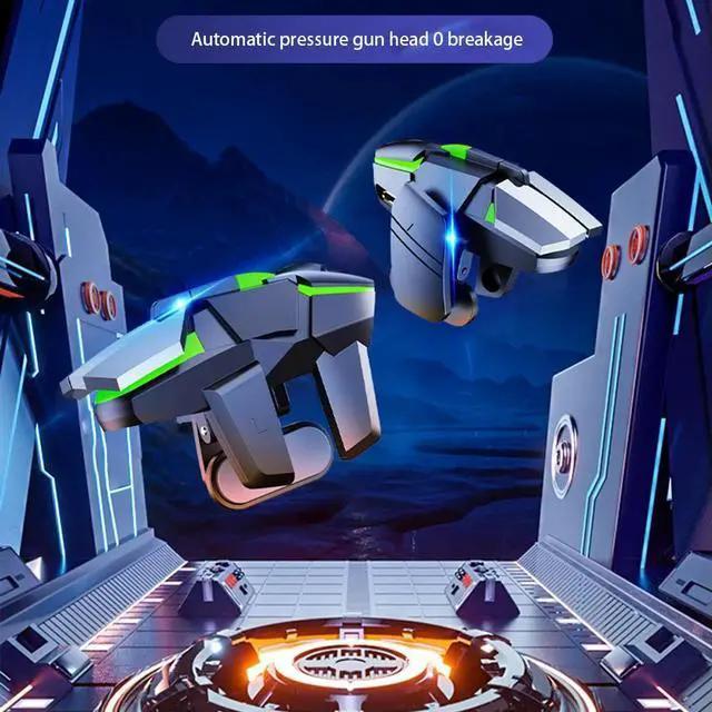 Alt view image 3 of 3 - 2pcs 6 Finger Mobile Phone Game Trigger for PUBG Aim Shooting Gaming Trigger Gamepad Controller for Android