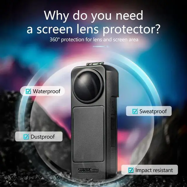 Alt view image 3 of 3 - Protector Case Cover Anti-Scratch Lens Screen Protector Shockproof Waterproof for Insta 360 X4 Action Camera Accessories