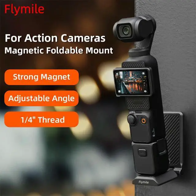 Alt view image 3 of 3 - Magnetic Mount Adjustable Bracket Base Fold Lightweight Bracket Expansion Adapter for Osmo Pocket 3 for ACTION 5/X4