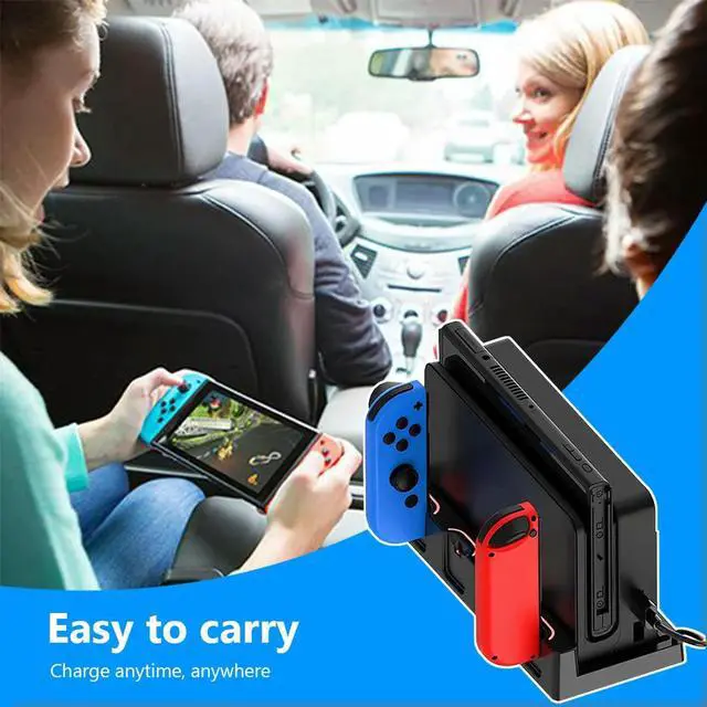 Alt view image 3 of 3 - For Joycon Charging Dock Station Charges Up To 4 Controllers Controller Dock Station Holder Handle Charger for Switch
