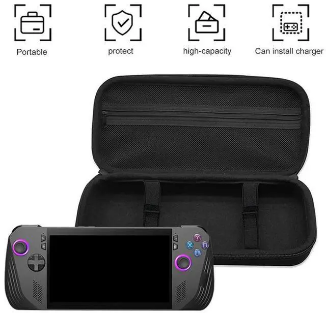 Alt view image 2 of 3 - EVA Hard Carrying Case Shockproof Travel Protective Case with Accessory Pocket Portable Bag for Rog Ally X/Rog Ally
