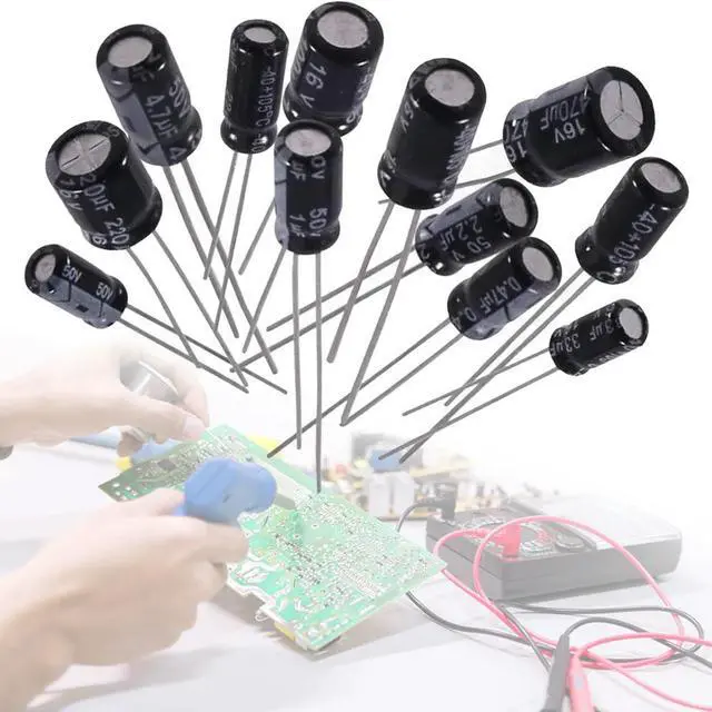 Alt view image 3 of 3 - 500Pcs 24 Values 16V-50V 0.1uF-1000uF Assortment Box Kit Assorted Assortment Kit Low Voltage Capacitor Kit Bypass Low Frequency