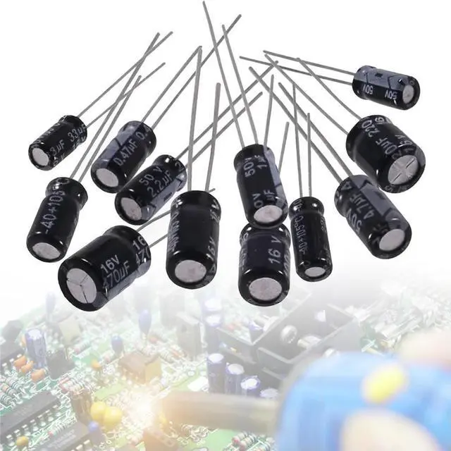 Alt view image 2 of 3 - 500Pcs 24 Values 16V-50V 0.1uF-1000uF Assortment Box Kit Assorted Assortment Kit Low Voltage Capacitor Kit Bypass Low Frequency