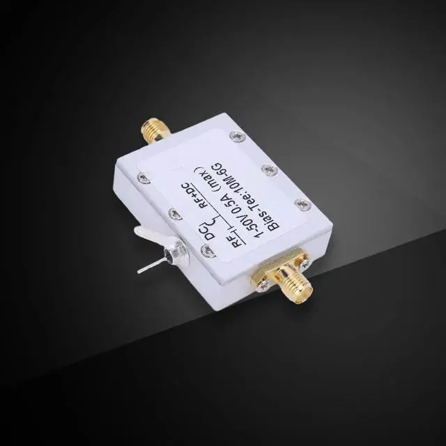 Alt view image 2 of 3 - DC 1-50V Radio Frequency Microwave Coaxial Bias 10MHz-6GHz Bias Tee Blocker Low Insertion Loss