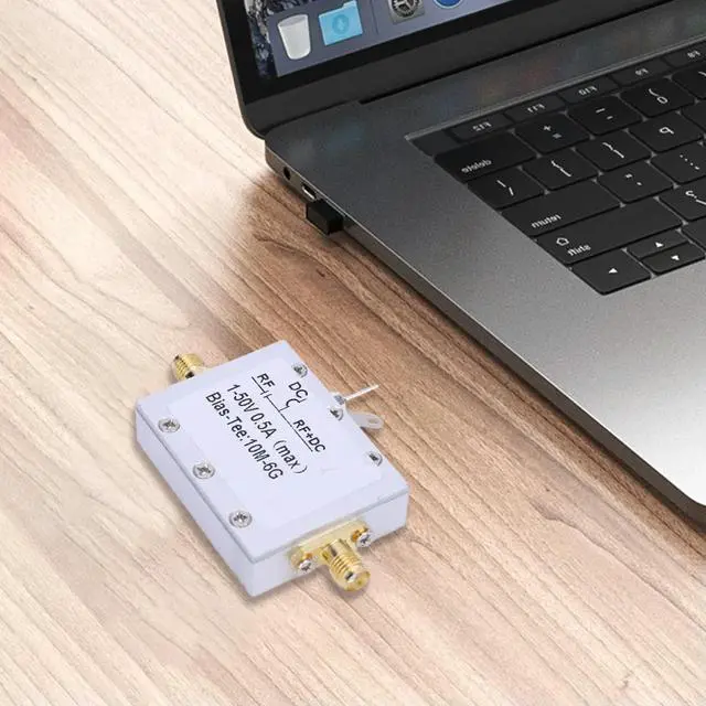 Alt view image 3 of 3 - DC 1-50V Radio Frequency Microwave Coaxial Bias 10MHz-6GHz Bias Tee Blocker Low Insertion Loss