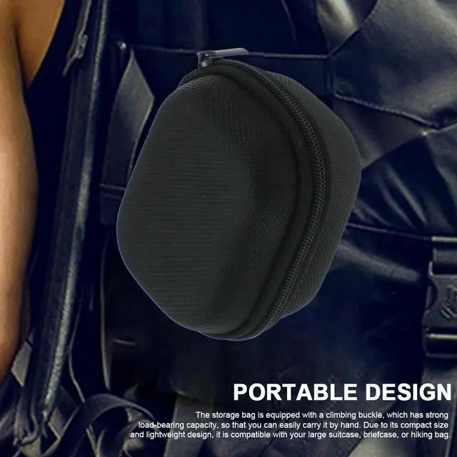 Alt view image 3 of 3 - EVA Hard Case Anti-scratch Earbuds Bag with Mesh Pocket & Carabiner Zippers Pouch for Bang&Olufsen Beoplay EX Wireless Earphones