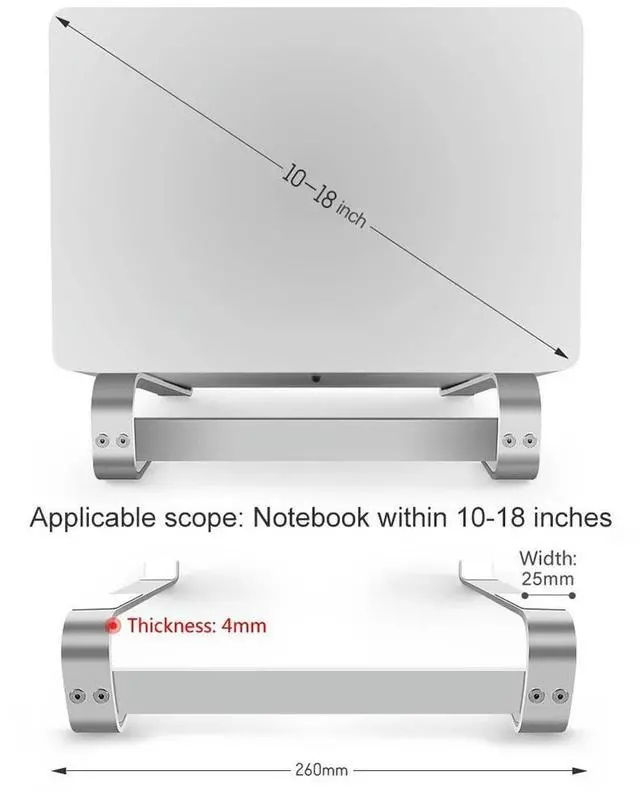 Main image of Desk Laptop Stand Aluminum Alloy Computer Stand Ergonomic Ventilated Support Notebook Bracket for MacBook//