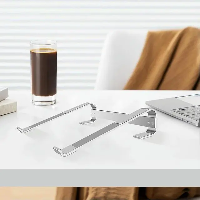Alt view image 3 of 3 - Desk Laptop Stand Aluminum Alloy Computer Stand Ergonomic Ventilated Support Notebook Bracket for MacBook//