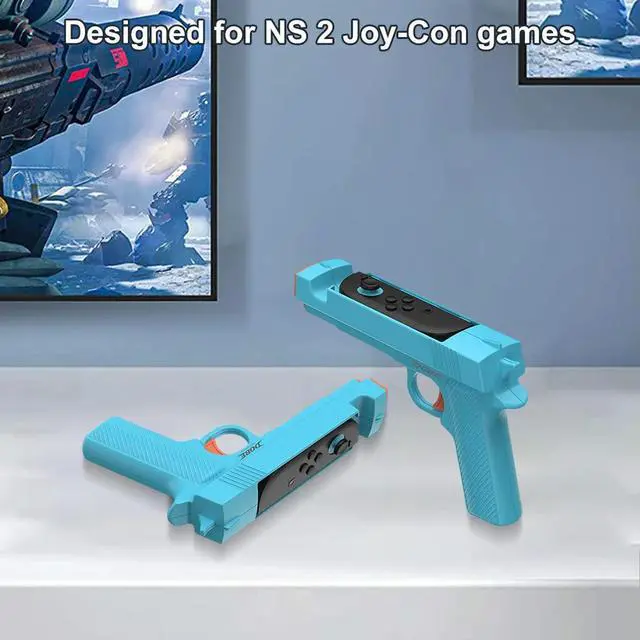 Alt view image 3 of 3 - Shooting Game Gun for Switch 2 Joy-Con Controller Game Gun ABS Shooting Gunstock Grip Small Handle Shooting Game Gun Stock Grip