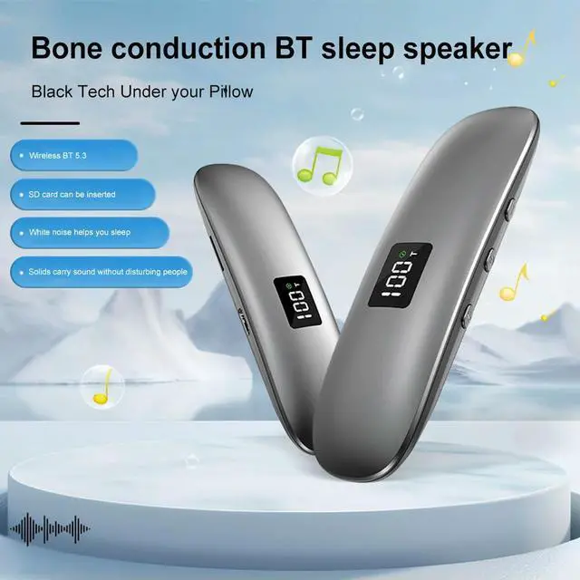 Alt view image 2 of 3 - Bluetooth-Compatible 5.3 Portable Wireless Speaker Rechargeable Bone Conduction Stereo Soundbar for Home Outdoor Travel Sleeping