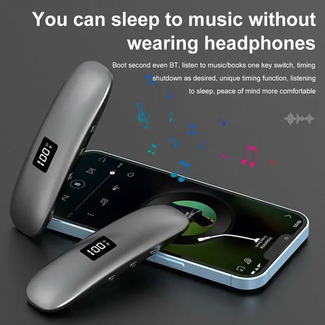 Alt view image 3 of 3 - Bluetooth-Compatible 5.3 Portable Wireless Speaker Rechargeable Bone Conduction Stereo Soundbar for Home Outdoor Travel Sleeping