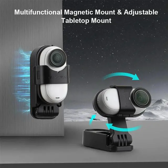 Alt view image 3 of 3 - Magnetic Mount 360 Degree Rotating Camera Base Tabletop Base Bracket for GO 3S/GO 3 Camera Accessories