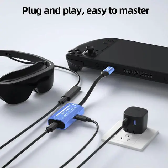 Alt view image 2 of 3 - 4K@60Hz USB C To Type C Cable Aluminum Alloy for XREAL/Rokid Air AR Glasses for S22/S23 for Switch/Steam Deck /ROG Ally