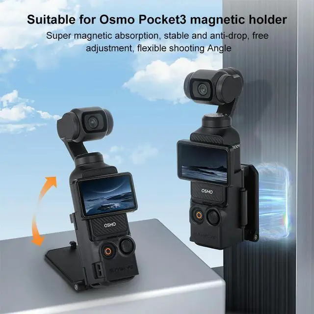 Alt view image 3 of 3 - Magnetic Camera Holder Multifuctional Mount Expansion Adapter Adjustable Bracket Base for Osmo Pocket 3 Camera Accessories