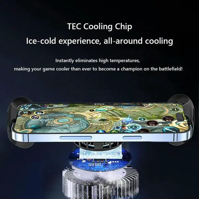 Alt view image 3 of 3 - Mobile Gaming Controller with Cooling Fan Type-C Phone Controller Joystick Mobile Joystick Controller for Android iOS Switch PC