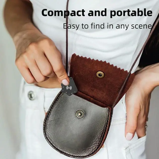 Alt view image 2 of 3 - Wireless Charging Wallet Tracker Card Works for Find My Ultra Thin Tracker Wallet Anti-loss Card Keys Suitcase Bag Locator