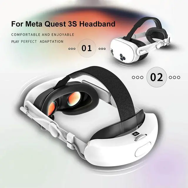 Alt view image 3 of 3 - Head Strap with Pack 8000mAh Extend Playtime and Comfort Elite Strap Replacement Reduce Facial Stress for Quest 3S