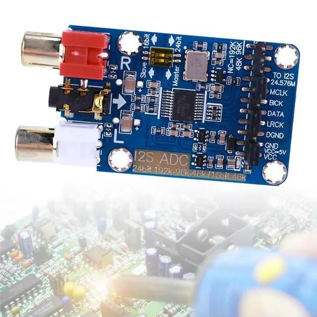 Alt view image 3 of 3 - I2S ADC Master Slave Mode Development Board WM8782S Lossless Digital Audio Decoder Support 3.5MM/RCA Input