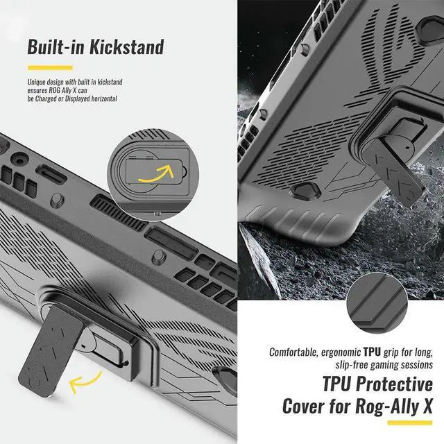 Main image of For ROG Ally X TPU Protective Shell Anti-Scratch with Stand All Inclusive Sleeve Case with Joystick Caps & Screen Protector
