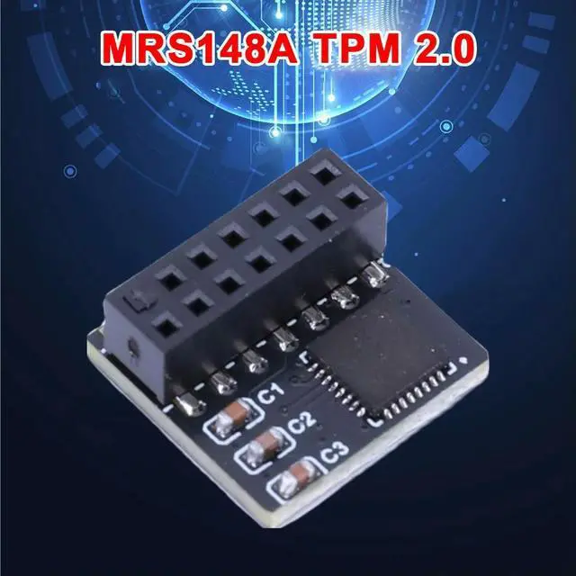 Alt view image 3 of 3 - TPM 2.0 Encryption Security Module 14 Pin SPI TPM2.0 Security Module Encryption Security Board for Motherboard