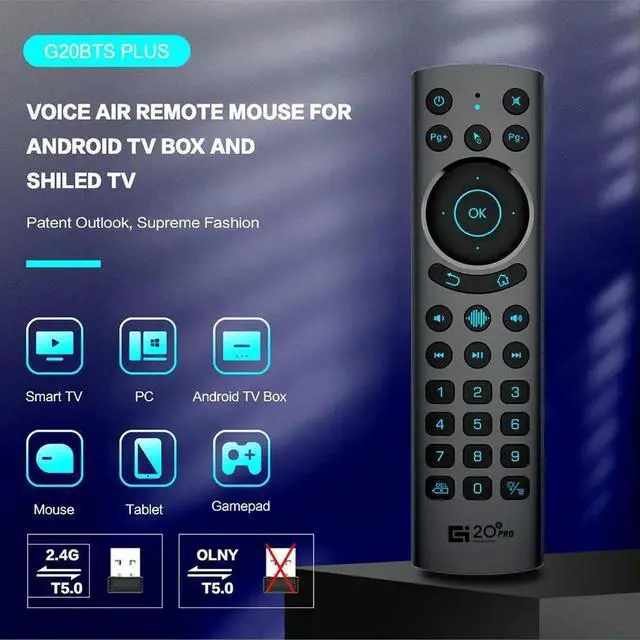 Alt view image 2 of 3 - Voice 2.4G RF Gyroscope Remote Control Portable Air Remote Control Long Distance Bluetooth-Compatible