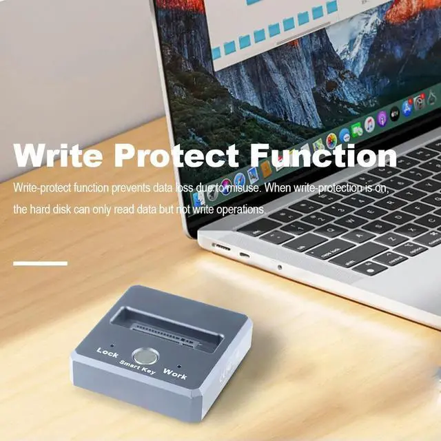 Alt view image 2 of 3 - SSD Docking Station Caddy Box Base Adapter Type-C M.2 NVME/SATA SSD External Enclosure 1000MB/s Portable Dockcase for Laptop
