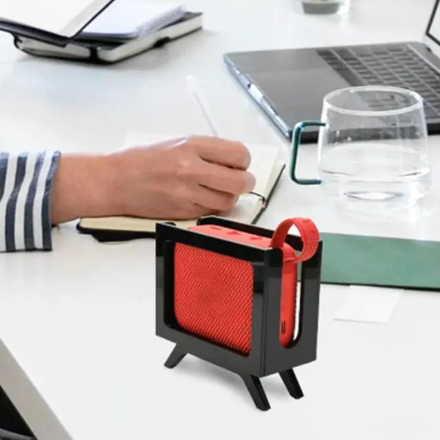 Alt view image 3 of 3 - Retro Desktop Bracket Acrylic Tabletop Holder Anti-Slip Speaker Mount Speaker Display Shelf for JBL Go 4 & Go 3 Speaker