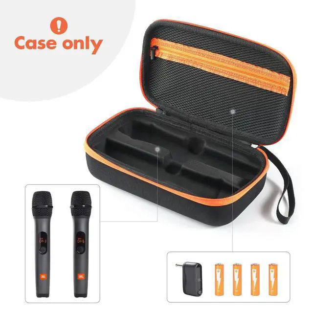 Alt view image 3 of 3 - EVA Hard Shell Mic Case Anti-Scratch Portable Mic Bag Hard Travel Case for JBL Wireless Two Microphone System AA