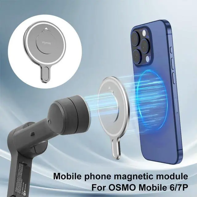 Alt view image 2 of 3 - Magnetic Adapter Phone Holder Bracket Adapter for OSMO Mobile 7P 6 Stabilizer Accessories