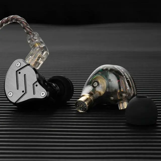 Alt view image 3 of 3 - KZ-ZSN l Headphones Hybrid Technology 1BA+1DD HIFI Bass Earbuds Headset