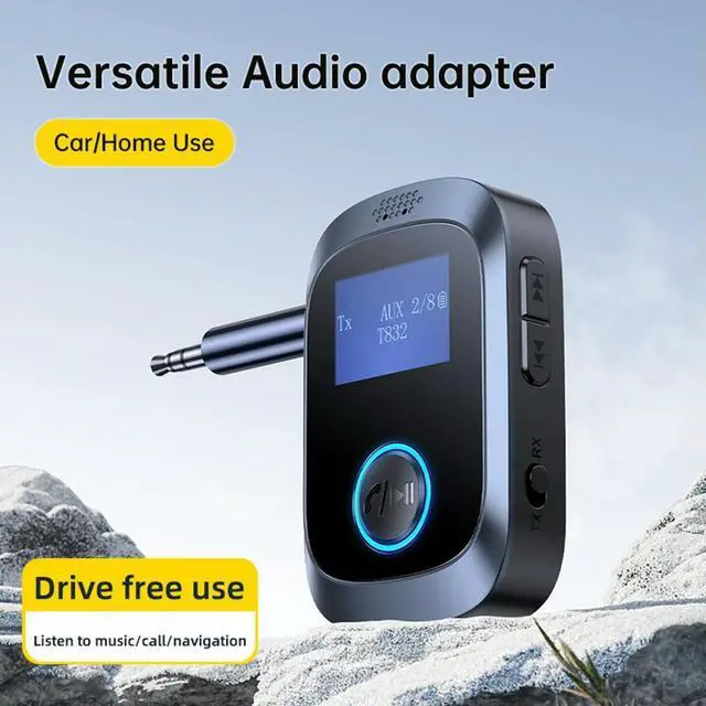 Alt view image 2 of 3 - Audio Receiver Transmitter Bluetooth-Compatible 5.4 Adapter 3.5mm AUX Jack Wireless Car Adapter for TV Car Speakers PC Headphone