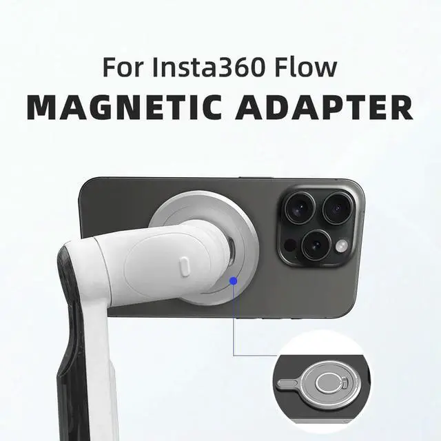 Alt view image 2 of 3 - Magnetic Adapter Aluminum Alloy Cell Phone Magnet Mount Adapter Universal for Flow Sports Camera Accessories