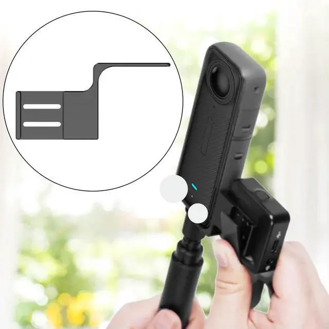 Alt view image 2 of 3 - Mic Adapter Mount Bracket with Adapter Cable Mic Bracket Adapter Action Camera Extension Mount for Insat360 X4 Camera Extension
