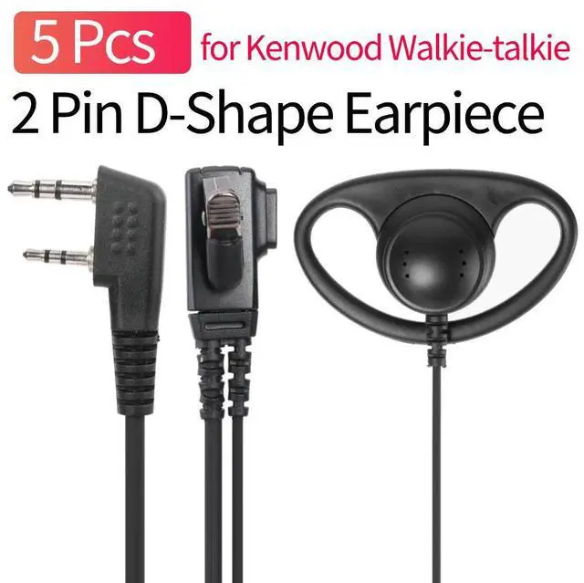 Main image of D Shape 2Pin K Head PPT Earpiece Headset Anti Noise Earphone for Baofeng Kenwood