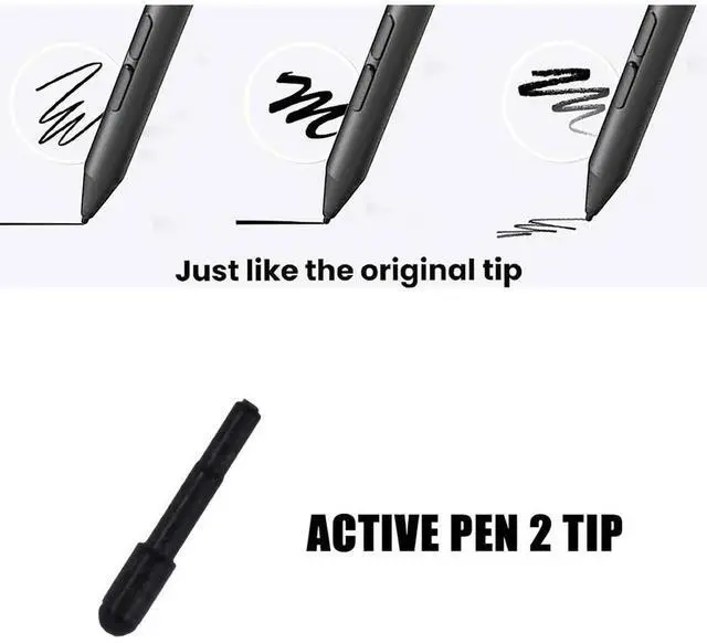 Main image of 3Pcs Replacement Nibs with Clip Touch Pen Nibs High Sensitivity Stylus Replacement Spare Pen Tips for Active Pen G1/G2/G3