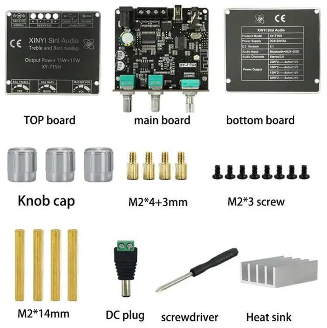 Main image of XY-T15H Audio Digital Power Amplifier Board Bluetooth-Compatible 5.1 APP Control for DIY Wireless Speakers