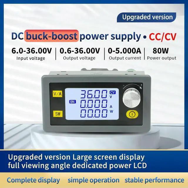 Alt view image 2 of 3 - XY-SK80H CNC DC Voltage Constant Current Converter Adjustable with LCD Display DC6-36V Buck Boost Regulated Power Supply Module