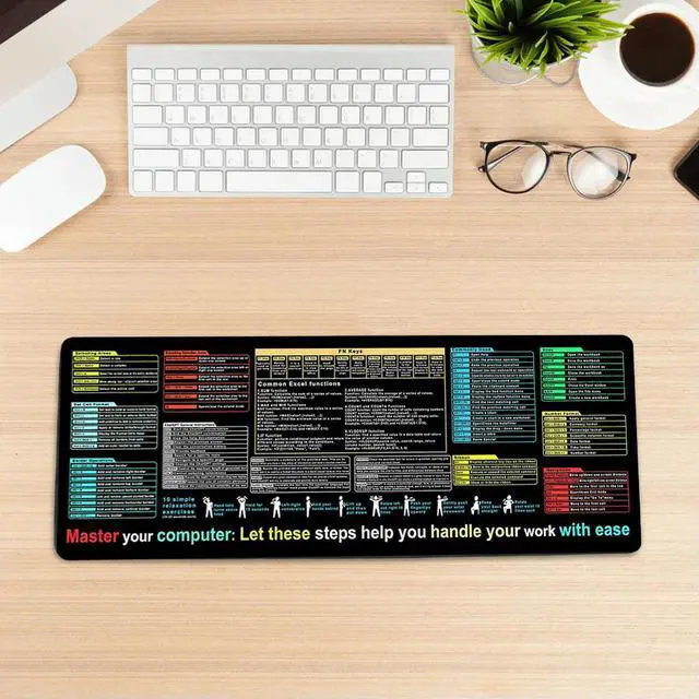 Alt view image 3 of 3 - Excel Mouse Pad 30x80cm Excel Sheet Desk Pad Practical Large Desk Mat Cheat Sheet Gaming Mousepad for Keyboard and Mouse