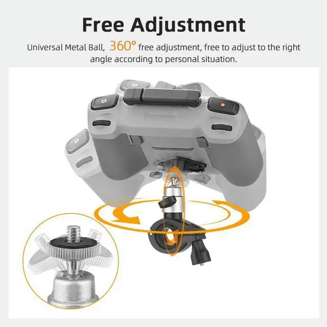 Alt view image 3 of 3 - Bar Hand Mount 360° Rotatable Bike Clip Mount Bicycle Bracket Holder for Mini 3 4 Pro Drone Accessory