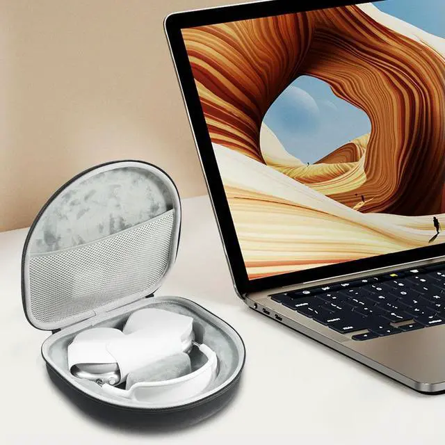 Alt view image 2 of 3 - EVA Headphone Carrying Case Shockproof Travel Handbag Waterproof Wireless Headset Protective Box for AirPods Max Headset