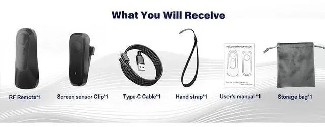 Main image of RF Remote Control Page Turner Camera Video Recording Remote Triggers Clicker Page Turner for Kindle Accessories