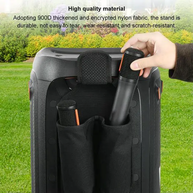 Alt view image 3 of 3 - Mic Hanger Holder Microphone Carrying Case Microphone Bag for JBL PartyBox 110/120 Wireless Microphone