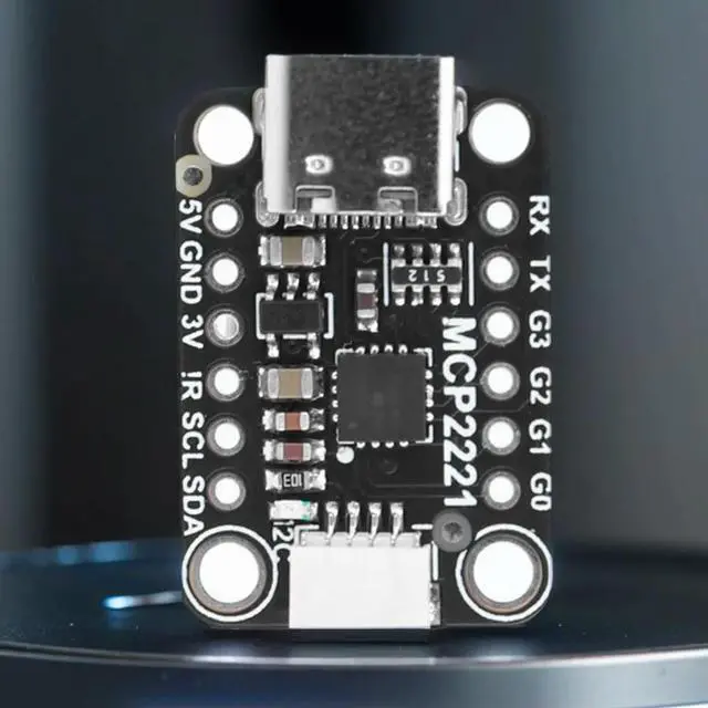 Alt view image 2 of 3 - MCP2221A General Purpose USB To GPIO ADC I2C USB To GPIO Converter USB To GPIO Module Board for Adafruit Stemma QT/Qwiic