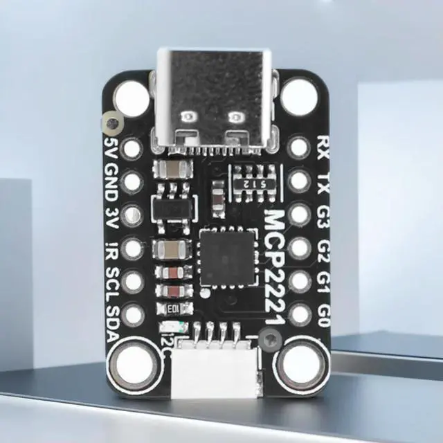 Alt view image 3 of 3 - MCP2221A General Purpose USB To GPIO ADC I2C USB To GPIO Converter USB To GPIO Module Board for Adafruit Stemma QT/Qwiic