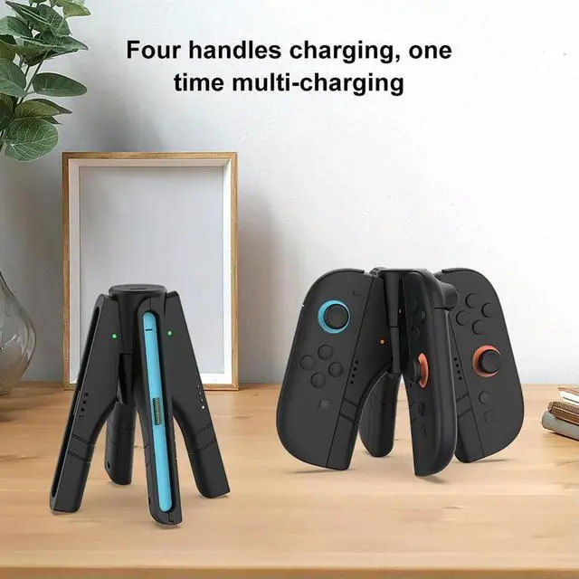 Alt view image 3 of 3 - 4 In 1 Handle Dock Charger LED Indicator Game Controller Charger Space-Saving Small Handle Charging Base for NS2