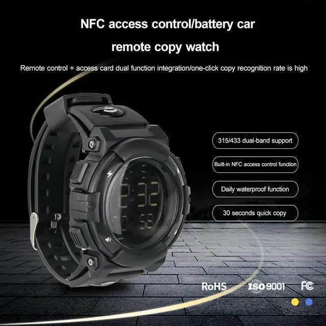 Alt view image 3 of 3 - Watch Wireless Auto Remote Control Duplicator 315MHz 433 MHz Waterproof with NFC for Electric Vehicle/NFC Access Control