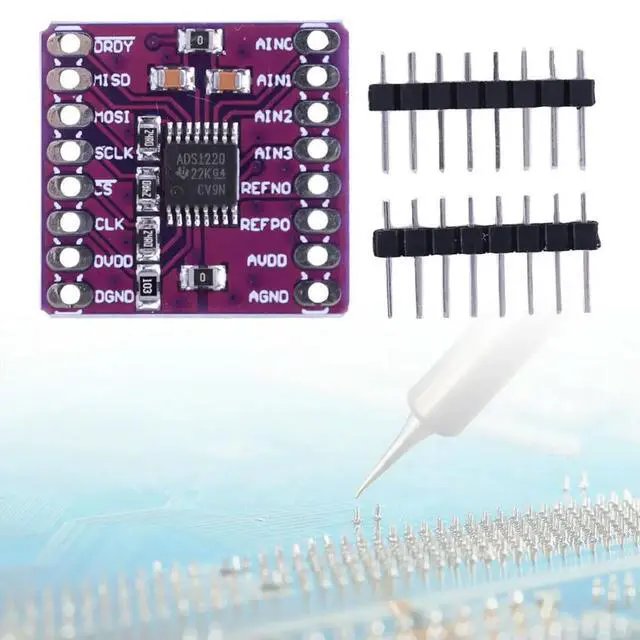 Alt view image 3 of 3 - ADS1220 ADC SPI I2C Low-power 24 Bit ADC Analog To Digital Converter Module 2.3-5.5V Ultra Low Noise Analog To Digital Converter