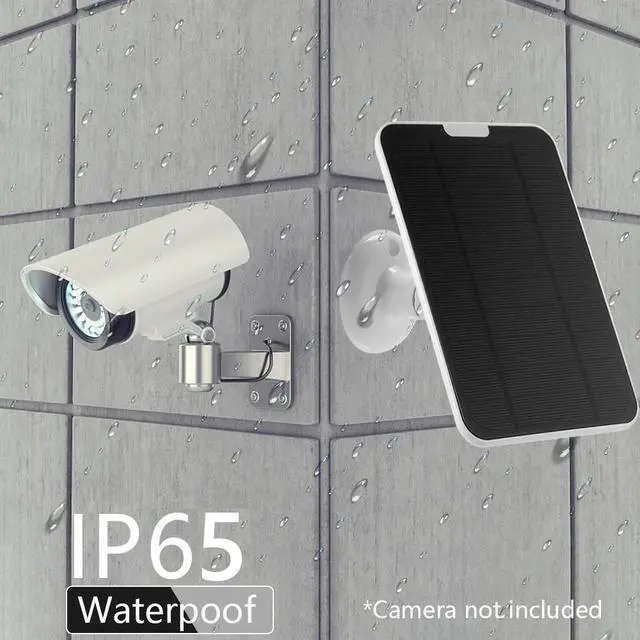 Alt view image 3 of 3 - 10W 5V Waterproof Solar Panels Micro USB Charger Portable Solar Panels with 3 Meters Cable PET for Security Surveillance Camera