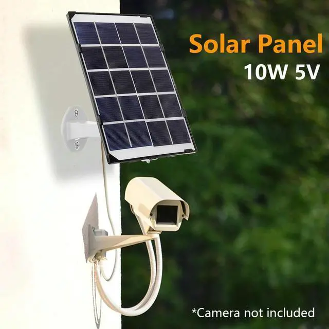 Alt view image 2 of 3 - Portable Oudoor Solar Panels Waterproof 3.7v Charging Panel with Charging Cable Polysilicon for Wireless Outdoor Security Camera